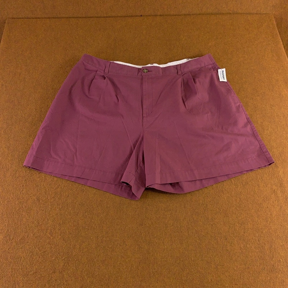 Old Navy Womens 2X-Large Dusty Mauve Pleated Extra High-Rise OG Chino Shorts NWT